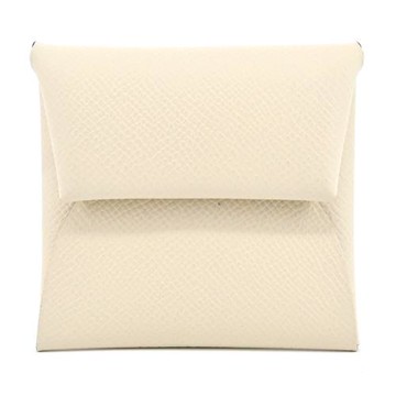 Hermes 愛馬仕 Bastia 羊皮方形釦式零錢包(I2奶油白)