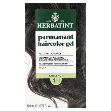 Herbatint, 長期染髮凝膠，4N，栗色，4.56 液量盎司（135 毫升）