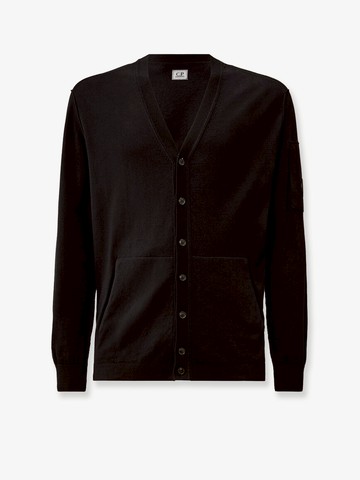 Cotton cardigan with Logo detail - C.P.COMPANY - gender_Man