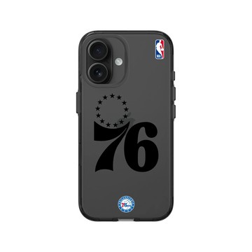 iPhone 16 Clear (相機按鈕) 酷墨灰 - NBA - B&W-費城76人 Philadelphia 76ers B&W