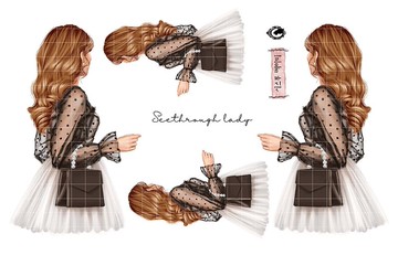 透光女孩 - PET (藍獅子) (suyeon) 人物貼紙 女孩貼紙