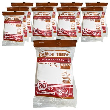 Kyowa 協和紙工 漂白咖啡濾紙 100%天然紙漿 適用於2~4杯咖啡  80張  10包