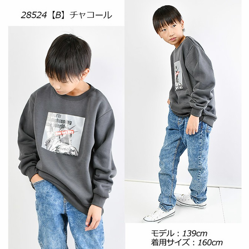 パーフェクトダッシュ 子供服 男の子 140-160 トップス クルーネック  