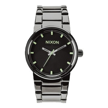 【NIXON】亮黑 酷帥 簡約時尚 鋼錶帶 手錶 男錶 女錶 CANNON