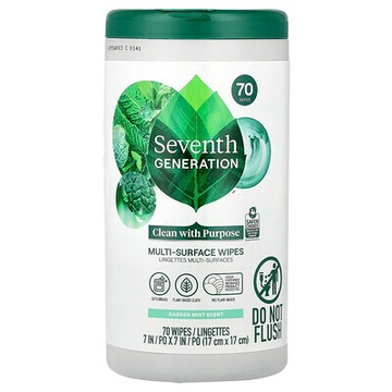 Seventh Generation, 多面抹布，園林薄荷，70 片