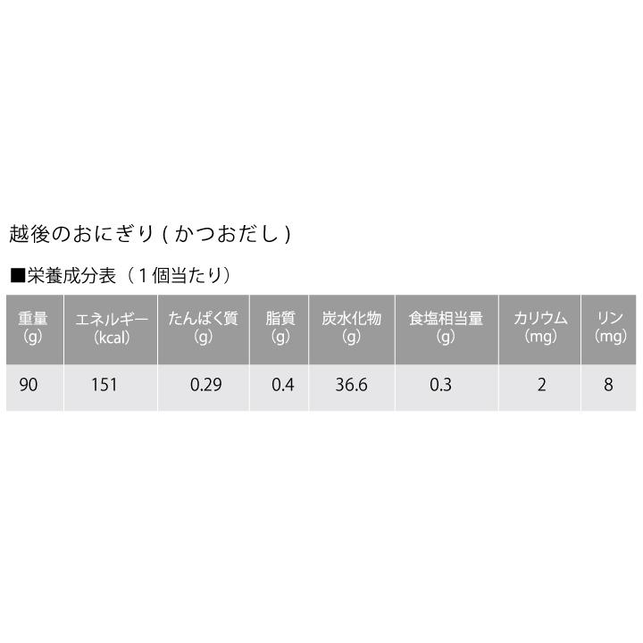 低たんぱく　越後のおにぎり(かつおだし)(90g×6個)