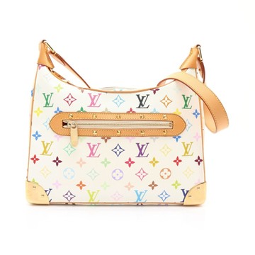 LOUIS VUITTON LV 路易威登 白彩 原花帆布 鉚釘 Boulogne 肩背包 【二手名牌BRAND OFF】
