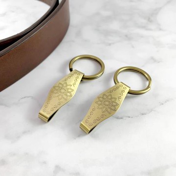 全銅腰帶鑰匙圈 聖誕禮物 鈔票夾 黃銅鑰匙圈 腰帶鑰匙鍊