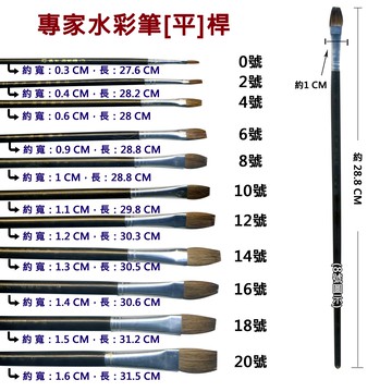 【文具通】天成 筆墨莊 專家 畫王 平頭 圓頭 咖啡色桿 金色桿 水彩筆 畫筆 A1060191【領券滿額再折千7/31止】