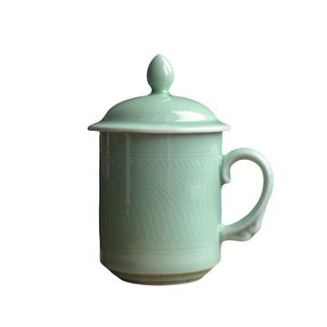 帶蓋青瓷杯(禮盒裝)(小挑刀梅青500ml) [大買家]