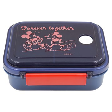 Skater 米奇系列 塑膠便當盒 430ml 可冷凍  米奇 藍色 + 黑色 +紅色  1個