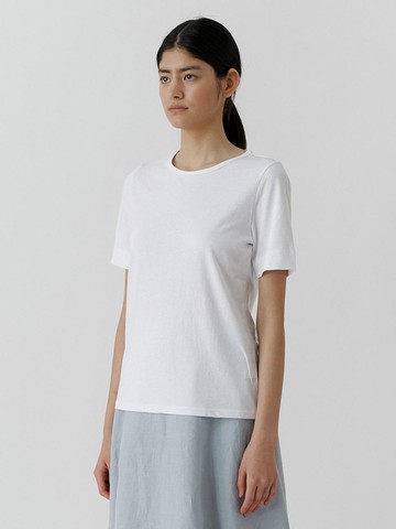 basic cotton t shirt- white