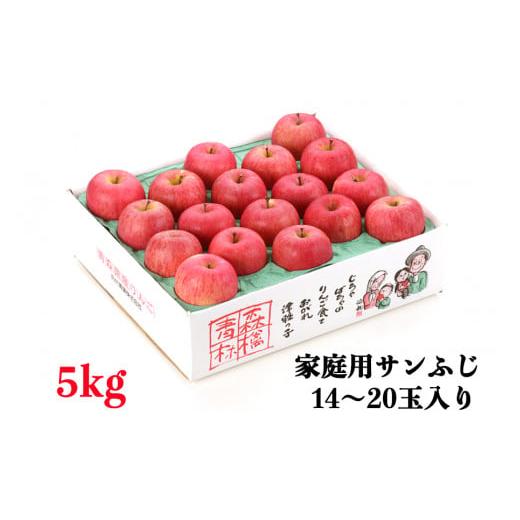 ふるさと納税 青森県 つがる市 家庭用りんご サンふじ 5kg (14〜20玉入り 5kg 1箱)〜見た目にわけあり 味はそのまま〜｜青森 津軽 つがる リンゴ 訳あり 果物 …