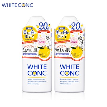 WHITE CONC 美白身體沐浴露 360ML (日本黃金柚香-保濕升級版) 二入組