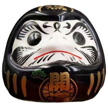 WANDU 瓦讀 達摩招瓷擺 黑色 14cm 納福 開運 吉祥擺件