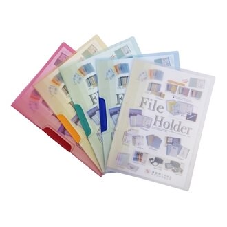 連勤 PP半透明板文件夾(直式擺盪夾) 24本 /箱 LC-056