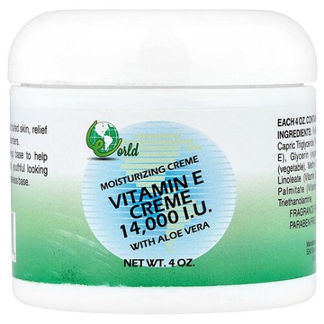 World Organic, 含蘆薈的維生素 E 乳霜，無香，4 盎司