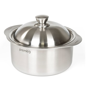 Kitchen Art Premio 三層一體成型IH雙耳湯鍋 13408  1個  24cm  銀色