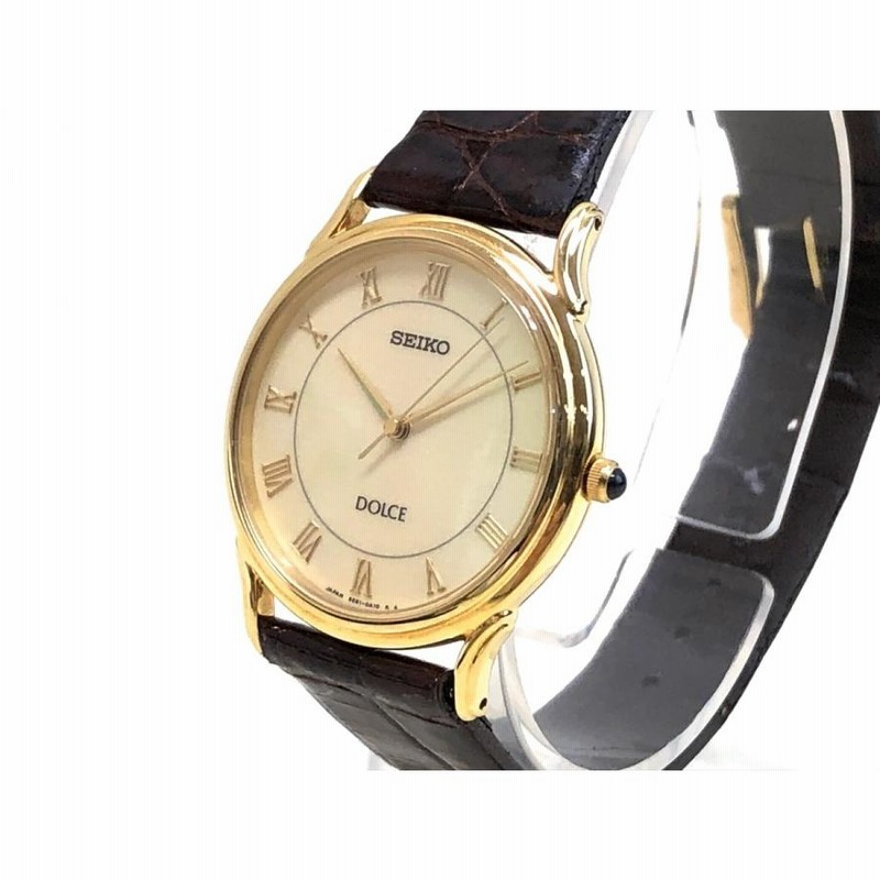 SEIKO セイコードルチェ エクセリーヌ QZ メンズ腕時計 18KT