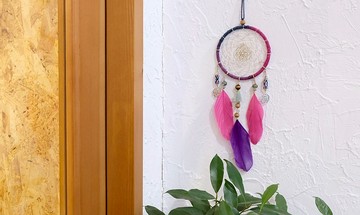 手作捕夢網掛飾 - 生命之花 / 螢石 / 虎眼石吊飾