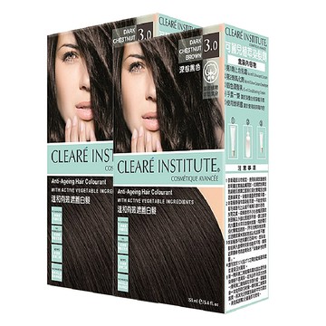 cleare可麗兒 植萃染髮劑(3.0 深棕黑色) (2入組)