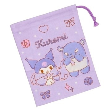 小禮堂 Skater Sanrio 三麗鷗 酷洛米 束口收納袋 KB63 (紫蝴蝶結款)