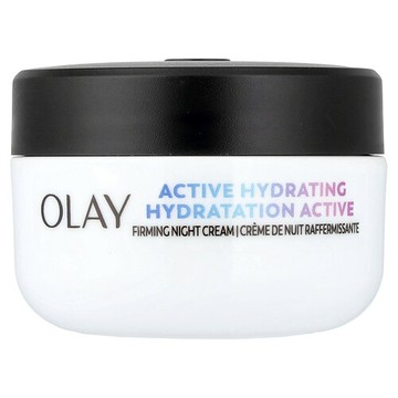 Olay, 活性補水，緊雅晚霜，1.9 液量盎司（56 毫升）
