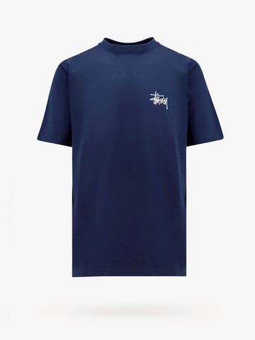 Cotton t-shirt with frontal logo - STUSSY - gender_Man