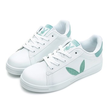 ⚡初秋精選5折起 任3件享8折｜PLAYBOY Colorful 清新質感兔兔小白鞋-綠藍(PY0013)