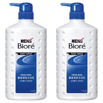 MEN's Biore 男性沐浴乳 麝香 清新 750ml  2瓶