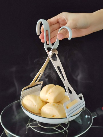 防燙夾取碗夾家用廚房夾碗器端盤子硅膠多功能不銹鋼防燙夾子神器