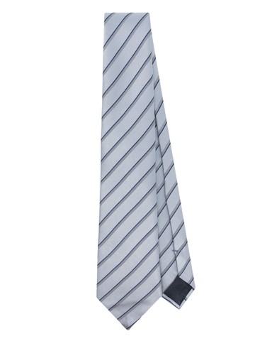 Giorgio Armani - striped mulberry silk tie - men - Mulberry Silk - One Size - Blue