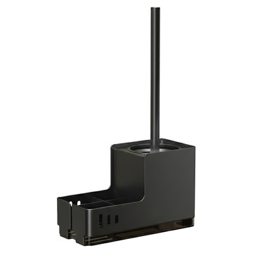 超級工廠 馬桶刷 升級旗艦款 無痕貼片款  黑色  1個