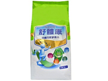 永大醫療~舒體康含纖均衡營養品3kg裝 特惠價一箱四包4600元