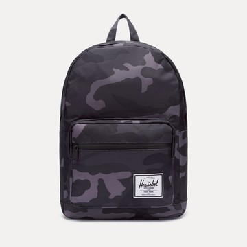 Herschel Pop Quiz 帆布 黑色 迷彩水印 全黑 筆電夾層 多夾層 書包 後背包 背包 現貨