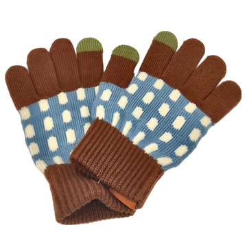 KOCOTREE 北歐風五指手套 建議6-12歲  咖啡色  均碼12 x 8cm