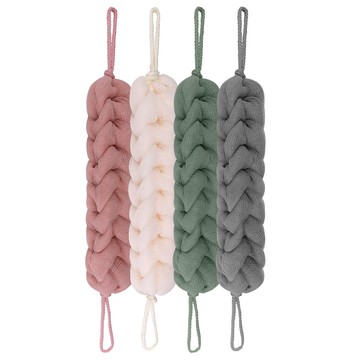 comet 粉彩長款沐浴搓澡巾  粉色 + 米色 + 綠色 + 灰色  4件  1組