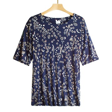 現貨+預購 絲質T恤絲質上衣-印花透氣碎花短袖女上衣10色74fd25【獨家進口】【米蘭精品】