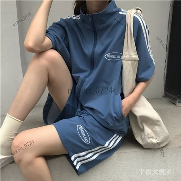 🎇免運特價✨單/套裝2023年夏季時尚運動服套裝女學生短袖短褲寬鬆休閒兩件套#免運
