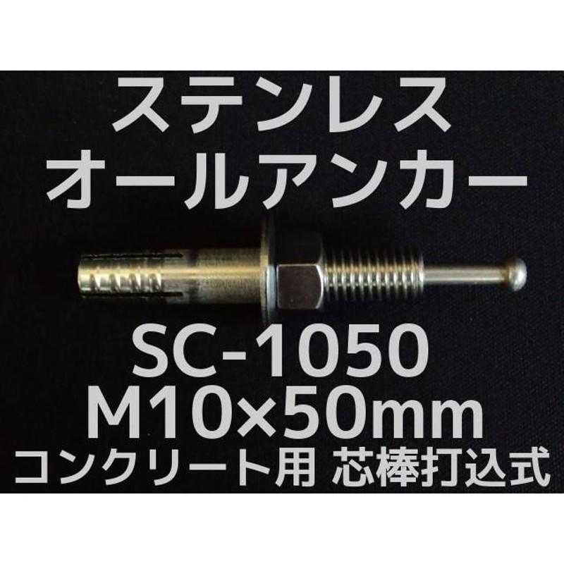 サンコーテクノ オールアンカー SC-1050 M10×50mm 1本 ステンレス製