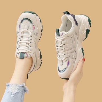 真皮小白鞋女2024新款春夏秋冬爆款運動休閑鞋百搭厚底軟底老爹鞋