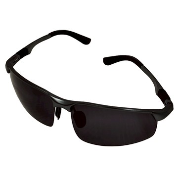 MEGASOL 寶麗萊UV400偏光鋁鎂合金太陽眼鏡  黑色  1個