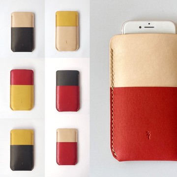 植物染皮革丨手機殼【すぽっと】2/4 雙色 iPhone17 Pixel10