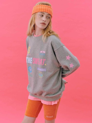 Racing Star Sweatshirt (MELANGE GREY)