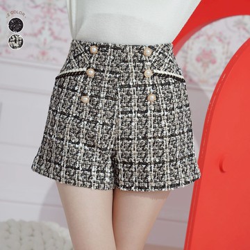 小香風珍珠口袋短褲