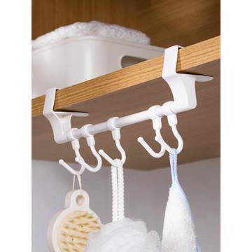 櫥柜門板上掛架門后掛鉤廚房收納免打孔門背式可拆卸移動壁掛排鉤