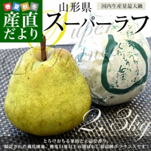 山形県から産地直送 JAてんどう ラ・フランスセンター共撰品 スーパーラフ 約2.3キロ 3Lから2Lサイズ(7玉から8玉入り) 送料無料 洋梨 ラ