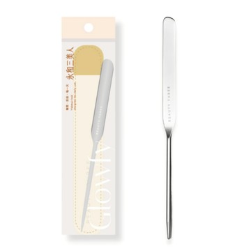 BEAUTY THREE 永和三美人 台灣公司貨 超薄透粉底抹刀 附保護皮套  白色 + 銀色  1件