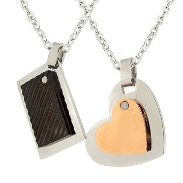 【【Charme】316L鋼 愛情印信 時尚情人對鍊