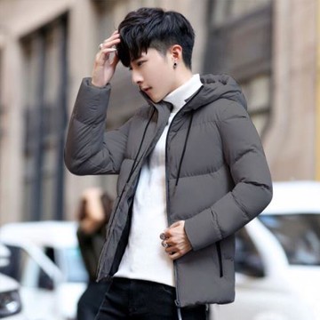 冬季加厚韓版潮流男士純色棉衣